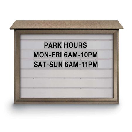 United Visual Products Indoor Enclosed Combo Board, 72"x36", Bronze Frame/Black Porc & Cloud UVCB7236BZ-BLKPORC-CLOUD